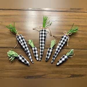 Black & White Fabric Carrots